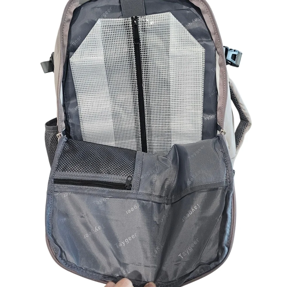 Gray Structured Backpack with Modern Design
